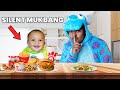 Silent Halloween Mukbang Zaza Made It IMPOSSIBLE VLOGOWEEN DAY 2