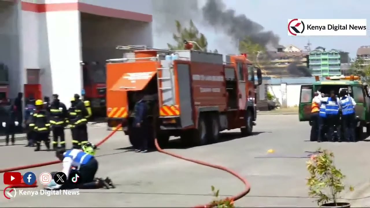 Infront of Sakaja, Nairobi County Fire & Disaster Team showcasing how they usually operate!!