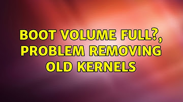 Ubuntu: Boot volume full?, problem removing old kernels