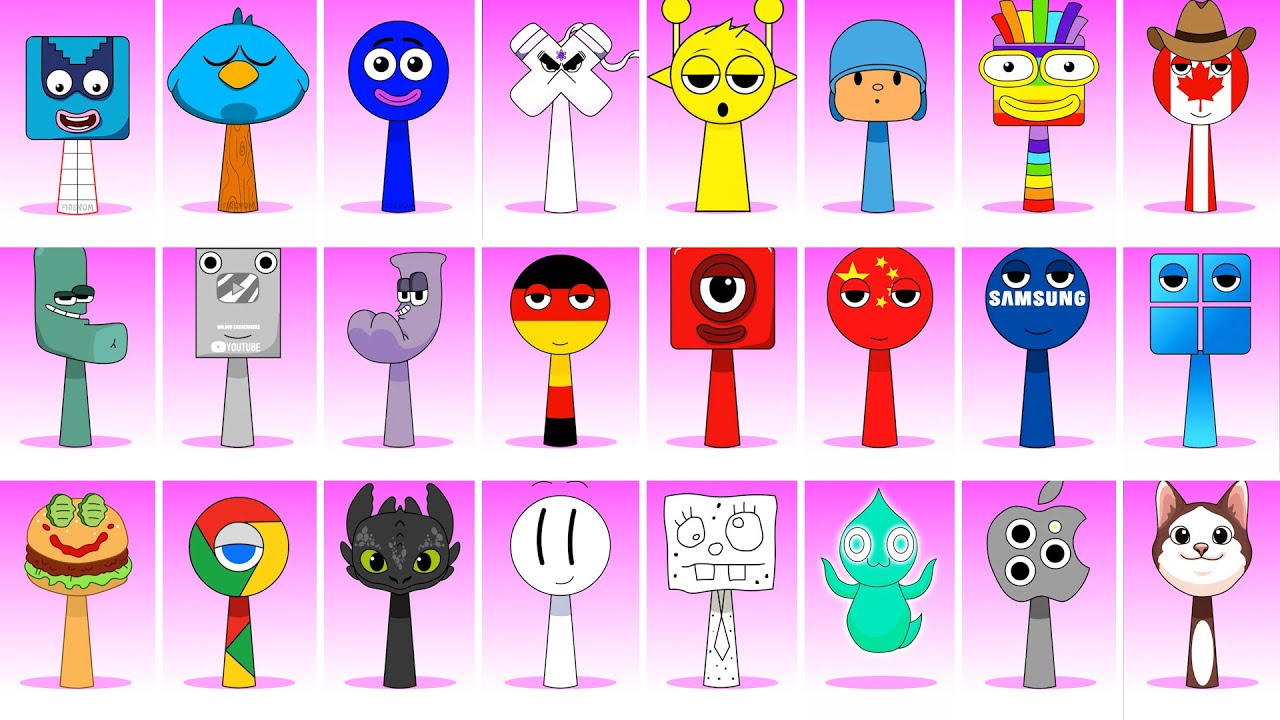 Incredibox Sprunki OC Phase 1 to Phase 4 City Boy, Tunner HUNTR, Elly Pocoyo, Simson, Pink Larva