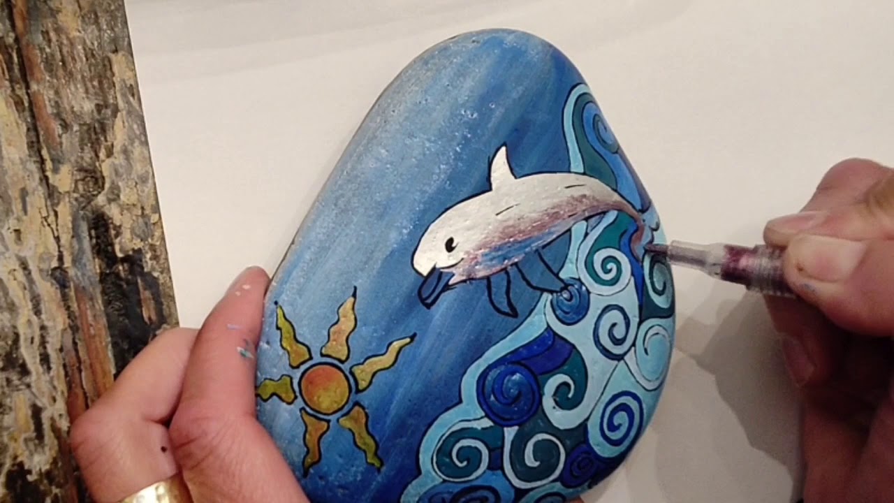 Dolphin Rock Painting YouTube Dolphin Rock Painting YouTube