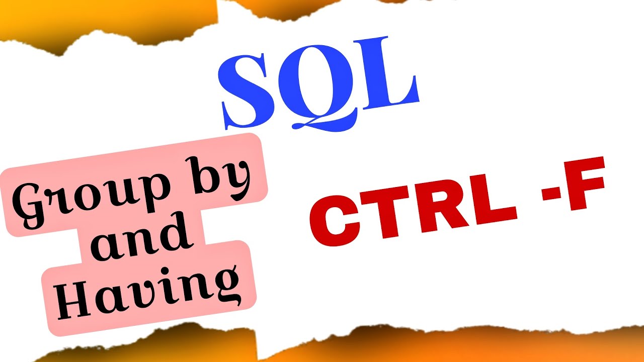 Group by and Having in SQL Tamil || SQL Tutorial for Beginners ||Basic ...