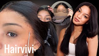 Hairvivi Ready To Wear Glueless Wig | NEW natural born hairline Yaki Wig