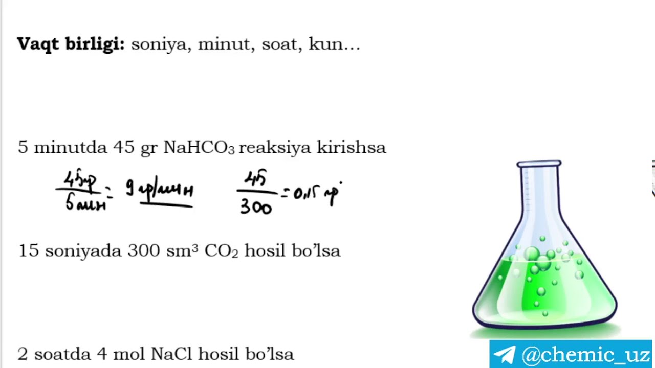 Kimyoviy reaksiya tezligi,