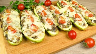 Фаршированные кабачки, запеченные в духовке | Stuffed vegetable marrows, baked in the oven