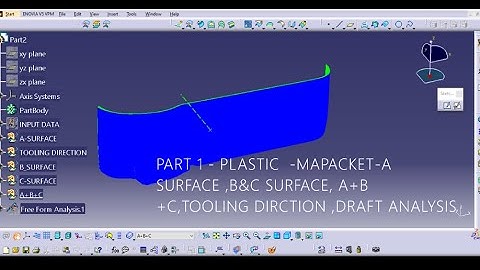 PART 1 - PLASTIC  DESIGN-MAP PACKET-A SURFACE ,B&C SURFACE, A+B+C,TOOLING DIRCTION ,DRAFT ANALYSIS