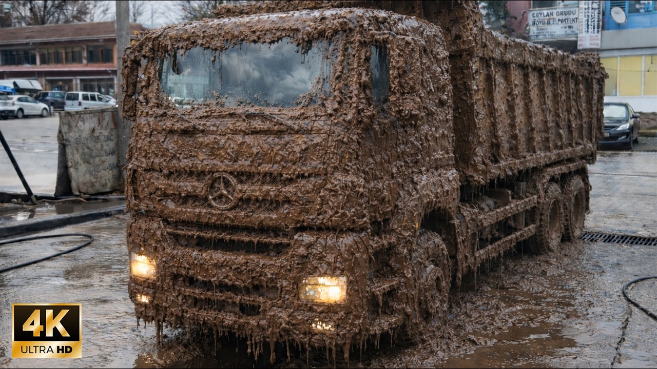 Washing the MUDDIEST Trucks I've Ever Seen 🤮 Satisfying ASMR