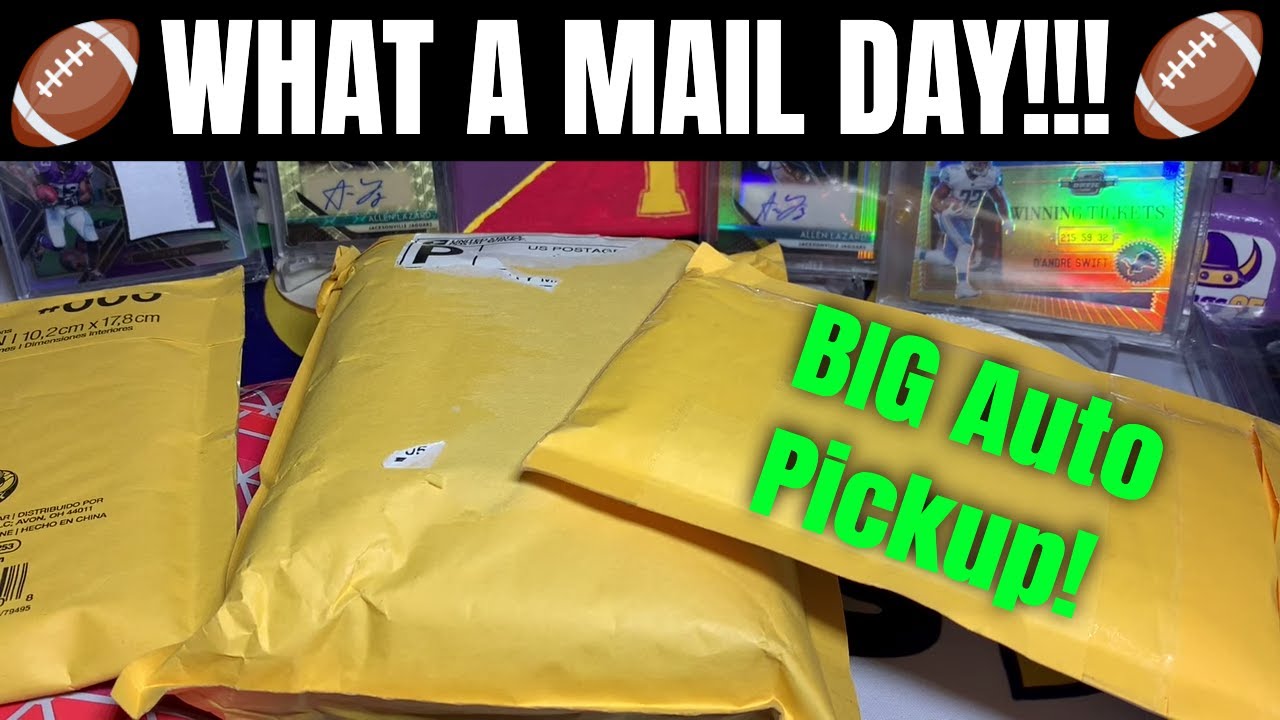 WHAT A MAIL DAY!! A Big Time Autograph Pickup For Me & Some Amazing Football Packages!!