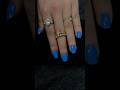 Blue Gel Nail Stickers:Salon-quality Nails in 5 mins! 💙💎#nailstickers #usa #bluenails #shortvideo