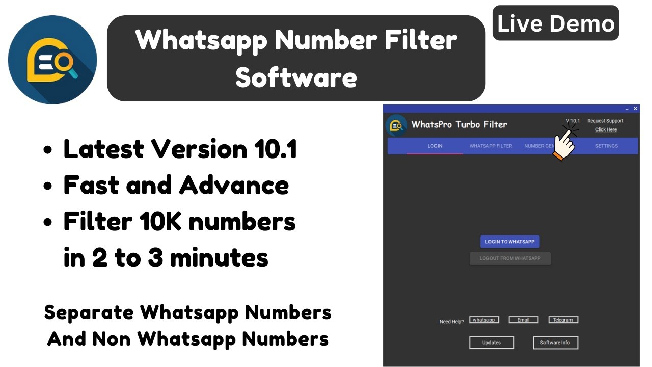 WhatsApp Number Filter Software | High-Speed WhatsApp Filter | Separate whatsapp numbers |