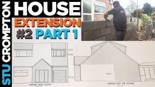 How to build a house extension in concrete block part1
