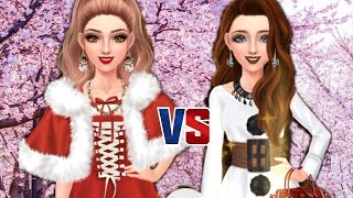 Christmas 🎅 🌲 fashion show competition  | makeup and dressup game | miracle girl gaming | screenshot 2