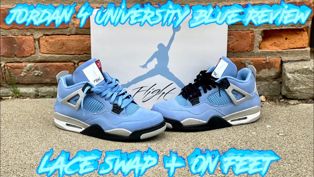 jordan 4 university blue laces