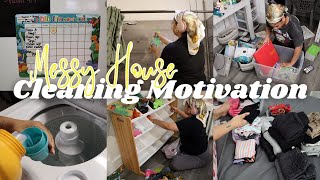 MESSY HOUSE CLEANING MOTIVATION + LAUNDRY MOTIVATION | 2024