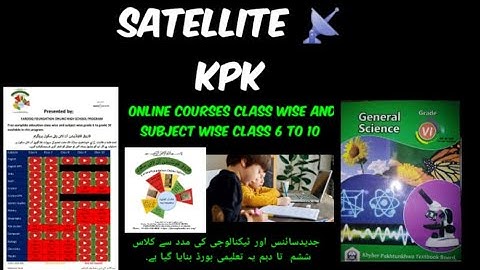 R#36|CLASS 6 SCIENCE KPK|SATELLITES|UNIT#12|FAROOQ FOUNDATION ONLINE SCHOOL
