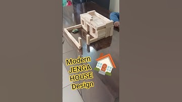 Modern Jenga House — Tiny Yet So Satisfying to Build 🏠 #jenga #house #jengahouse #dreamhouse #wooden
