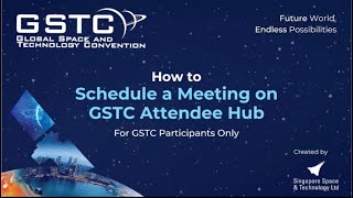 How To Schedule A Meeting on GSTC Attendee Hub