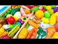 Satisfying Video | Cutting Wooden Fruit and Vegetables ASMR | Mixing Avocado Banana Squishy