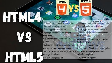Html4 vs Html5 | difference between html4 and html5 | HTML4 VS HTML5 | #html | #codervs #CoderVS
