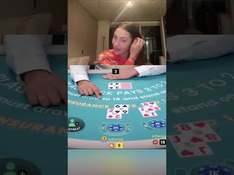 Celina gets banned for winning too much on bj #blackjack #poker #casino