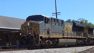 CSX ES44AH 804 w Nice K5HL Trail-Fail Leads Manifest Q648-22 on 21