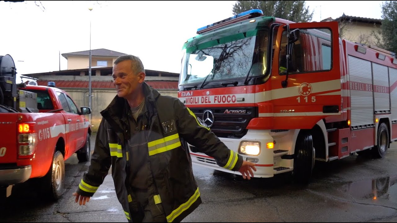 Luciano Bertini - Saluto dei colleghi Vigili del Fuoco Firenze