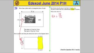 Edexcel Maths P1 June 2014 Higher Q20