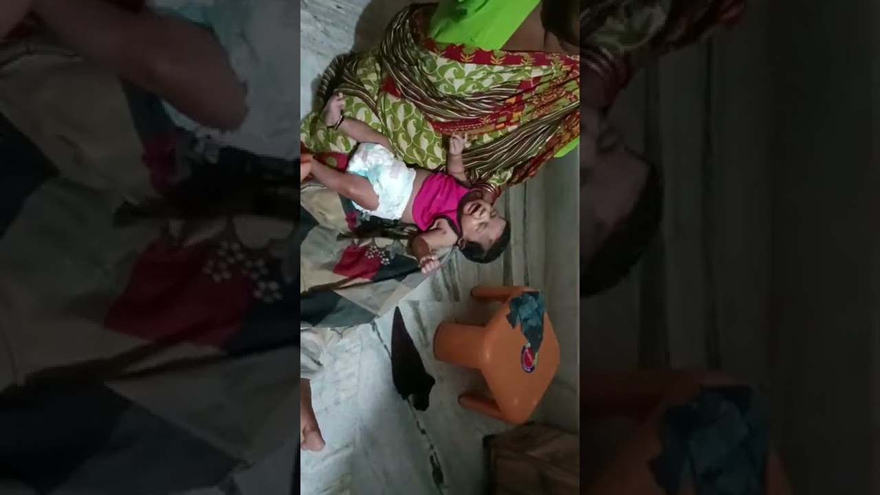 Traditional Indian massage for baby newborn