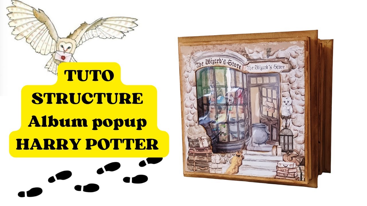 Tuto structure album popup HARRY POTTER #scrapbook #scrapbooking #harrypotter #albumpopup