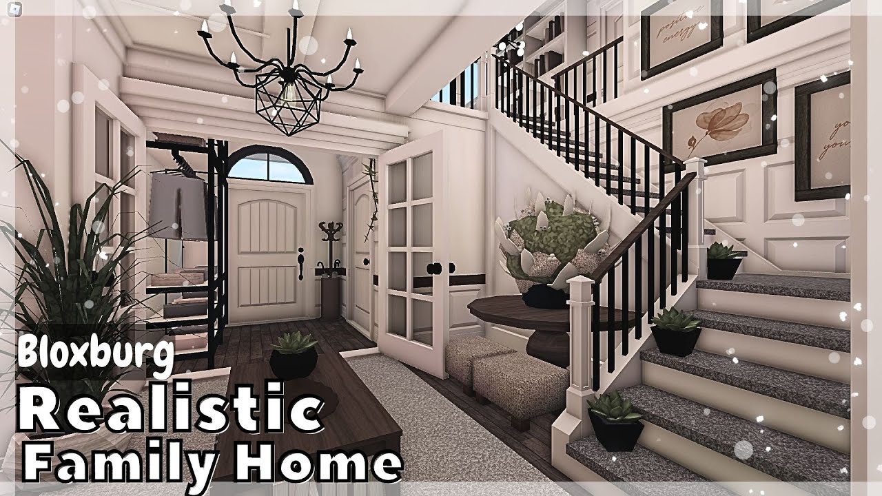 Realistic bloxburg family home + layout, #bloxburghouse #bloxburg #b, mud room