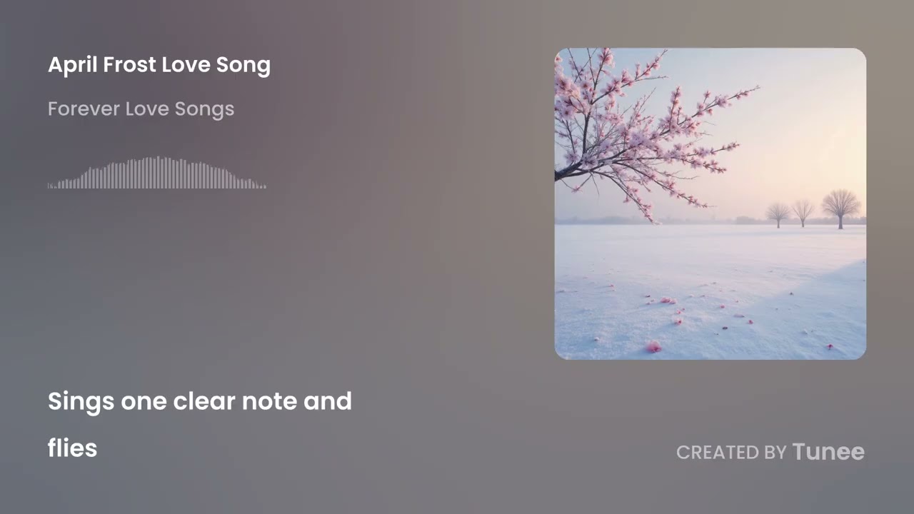 Песня о любви «Апрельский мороз»