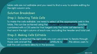 How to Create a JavaScript Loop for Dynamic contentEditable Table Cells