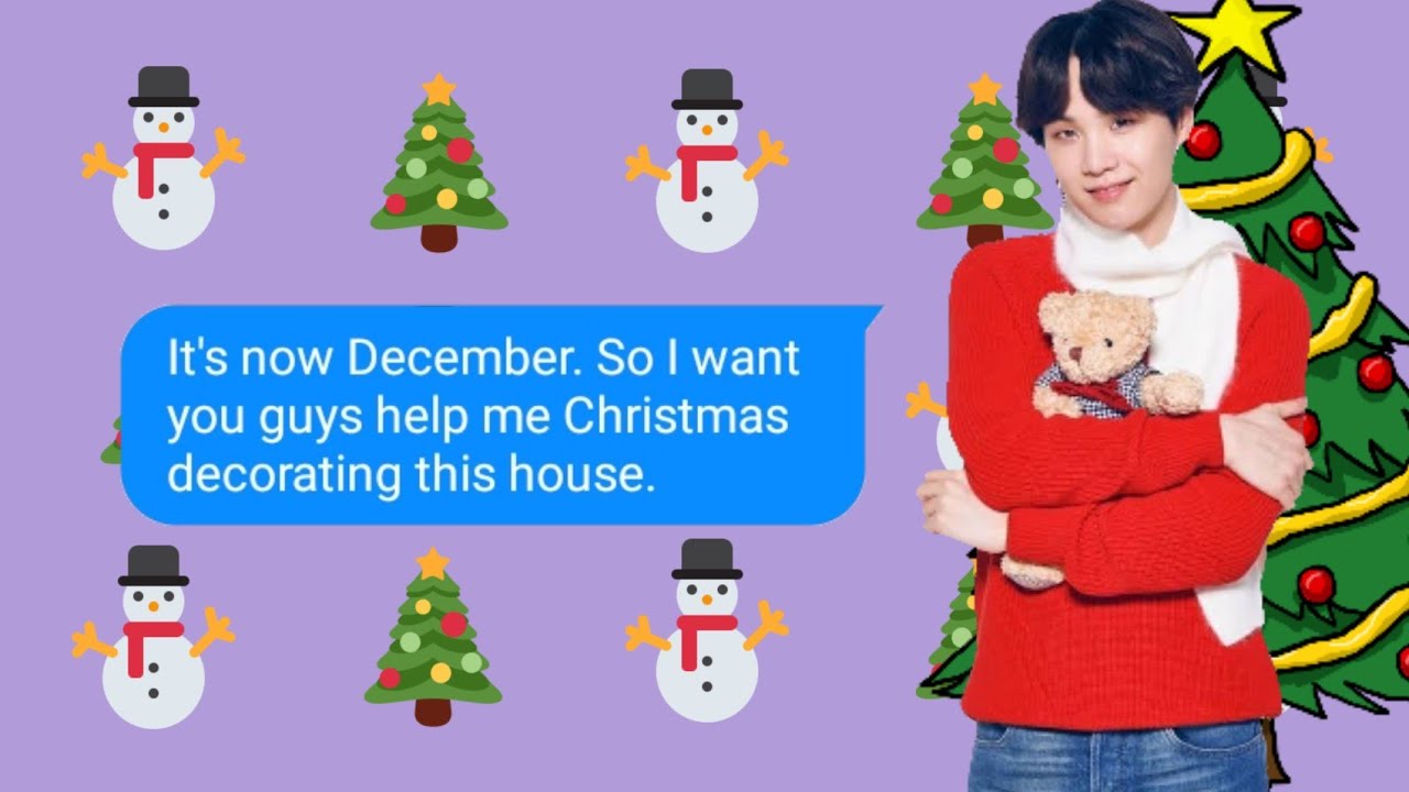 bts texts - the one with the Christmas decors