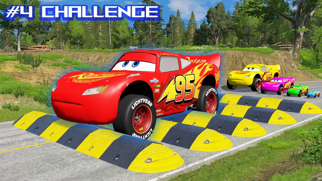 Car vs Multiple Speedbumps BeamNG Drive Challenge Ends in Total Destruction!