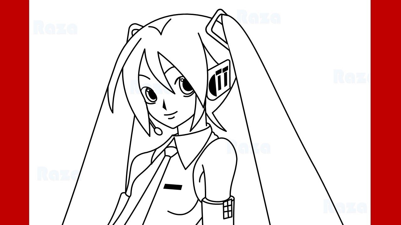 How To Draw Miku Hatsune Step By Step