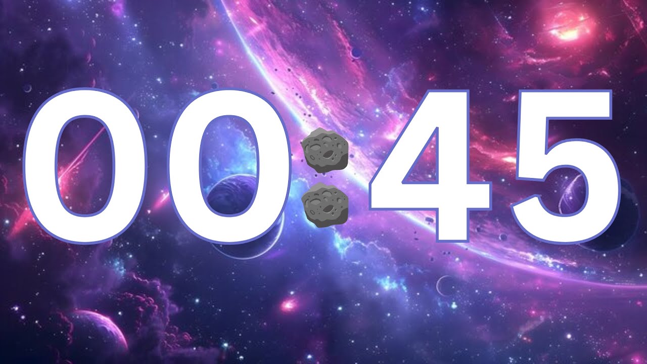 45 Second Galaxy Timer | Classroom & Presentation Countdown with Alarm ...