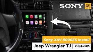 Athlete Statistics Jeep Wrangler TJ Sony XAV-9000ES Plug and Play Kit Installation I 2003 - 2006