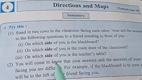Std. 3 EVS.1 Lesson. 4 Directions and Maps Digest