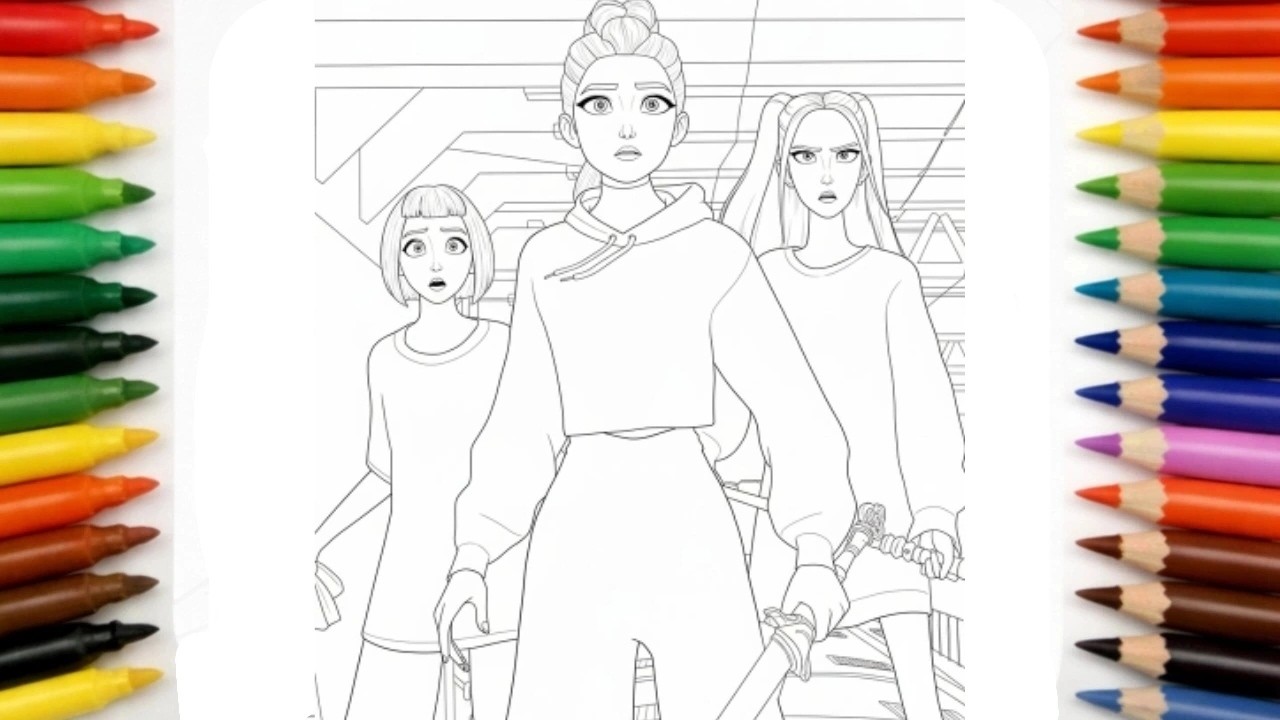 Coloring Rumi, Zoey & Mira ✨ Satisfying Art Session