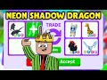 TRADING NEON SHADOW DRAGON IN RICH SERVERS (ADOPT ME ROBLOX)