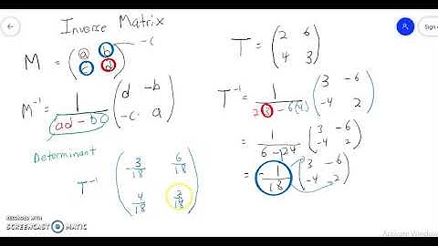 Inverse matrix SPM IGCSE