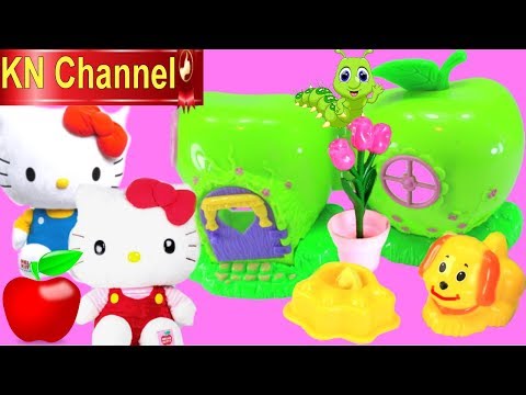 Video Đồ chơi trẻ em NGÔI NHÀ TRÁI TÁO CỦA MÈO HELLO KITTY... - youtube