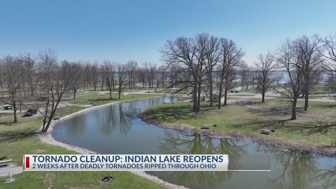 Indian Lake State Park reopens two weeks after deadly tornado - YouTube