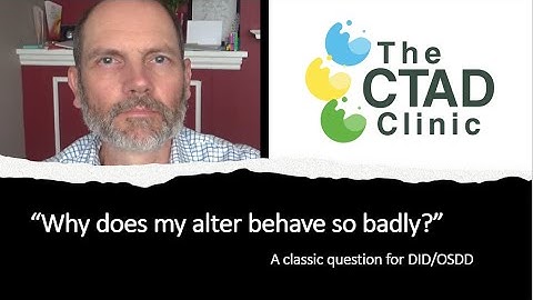 "Why does my alter behave so badly?" A classic question for DID/OSDD