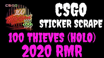 CSGO - Sticker | 100 Thieves (Holo) | 2020 RMR  - Scrape - Counter Strike (EASTER EGG)