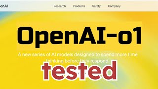 How to use OpenAI-o1? OpenAI-o1 tested