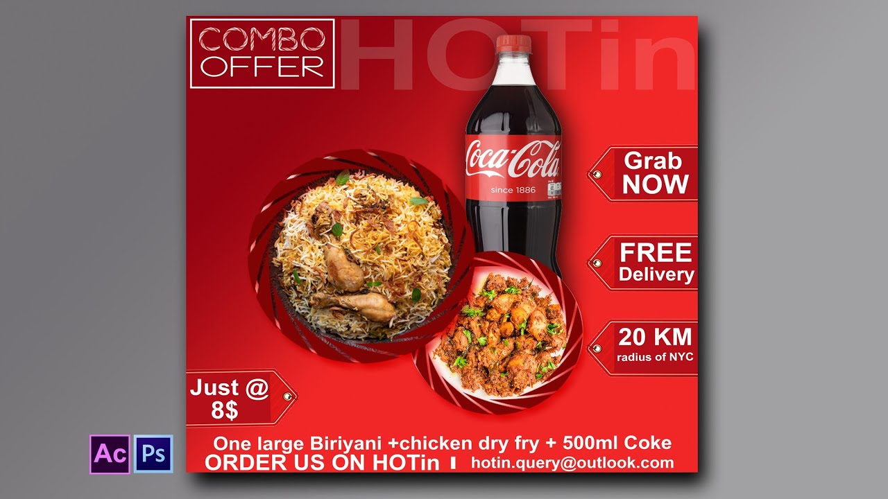 Combo offer poster, adobe photoshop, flyer