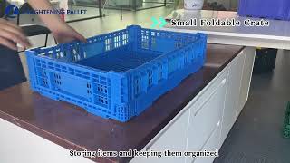 small collapsible plastic crate foldable