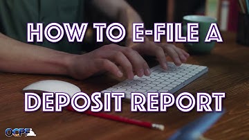 AN UPDATED VERSION IS AVAILABLE IN THE DESCRIPTION: How to e-file a deposit report