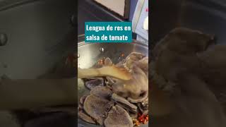 Lengua de res en salsa de tomate. Receta en mi canal.